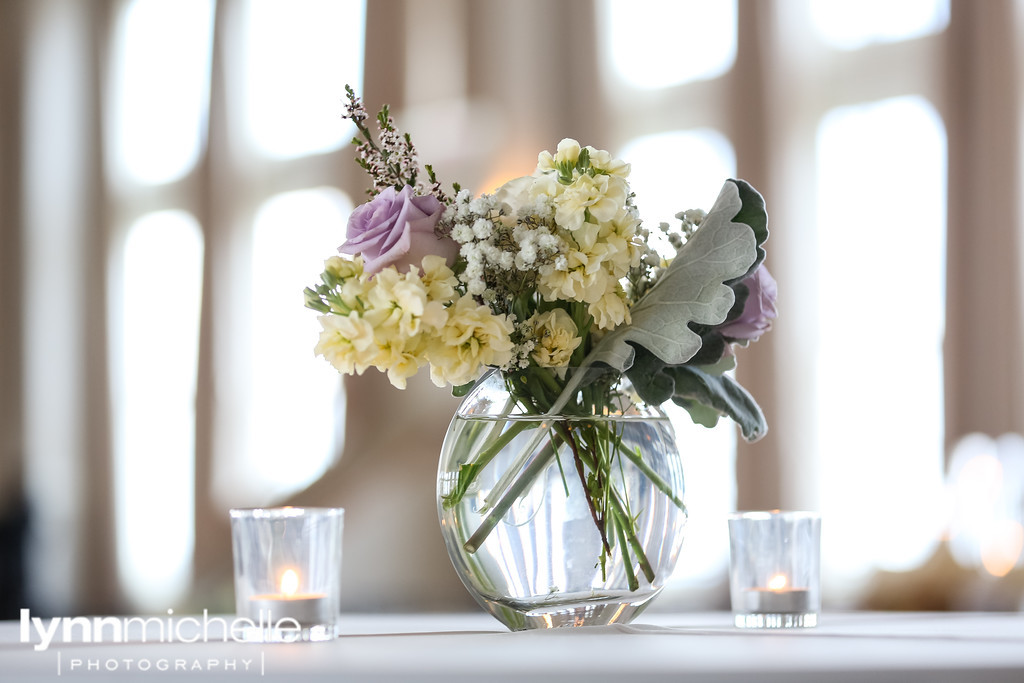 light modern flowers purple and white in modern vase
