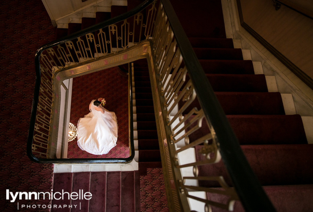 dramatic staircase bridals