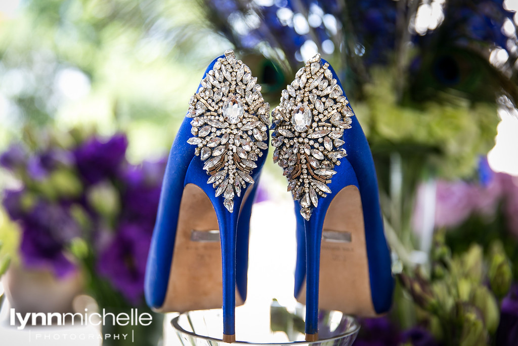 blue wedding day shoes