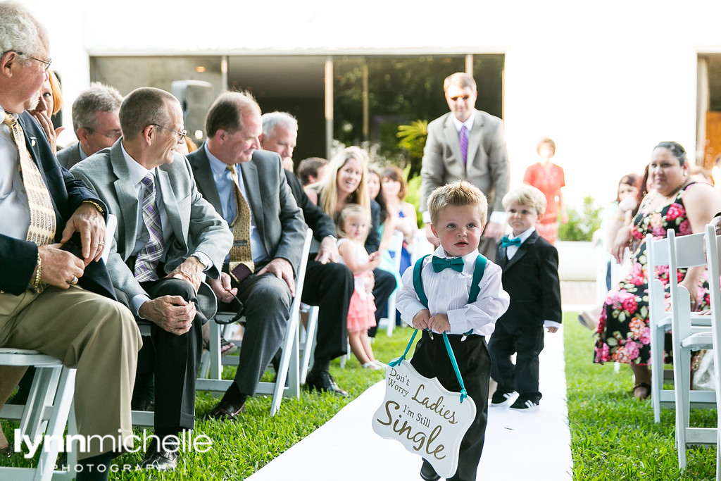 ring bearer with sign wedding