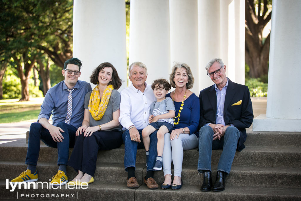 yellow and blue family portraits lee park